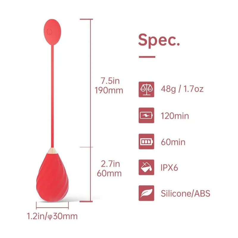 MAGIC Виброяйцо SUNDAE красное