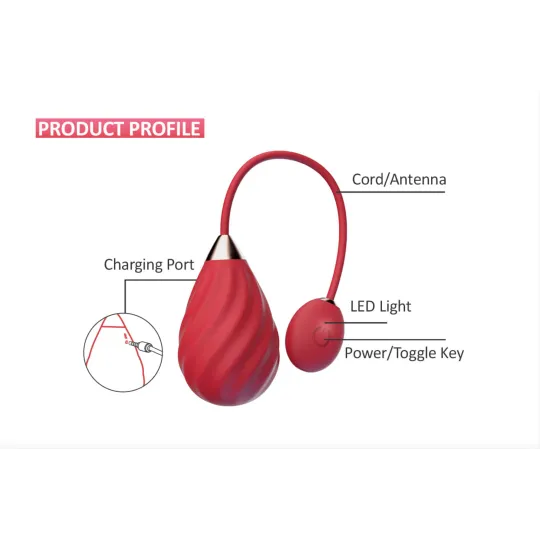 MAGIC Виброяйцо SUNDAE красное