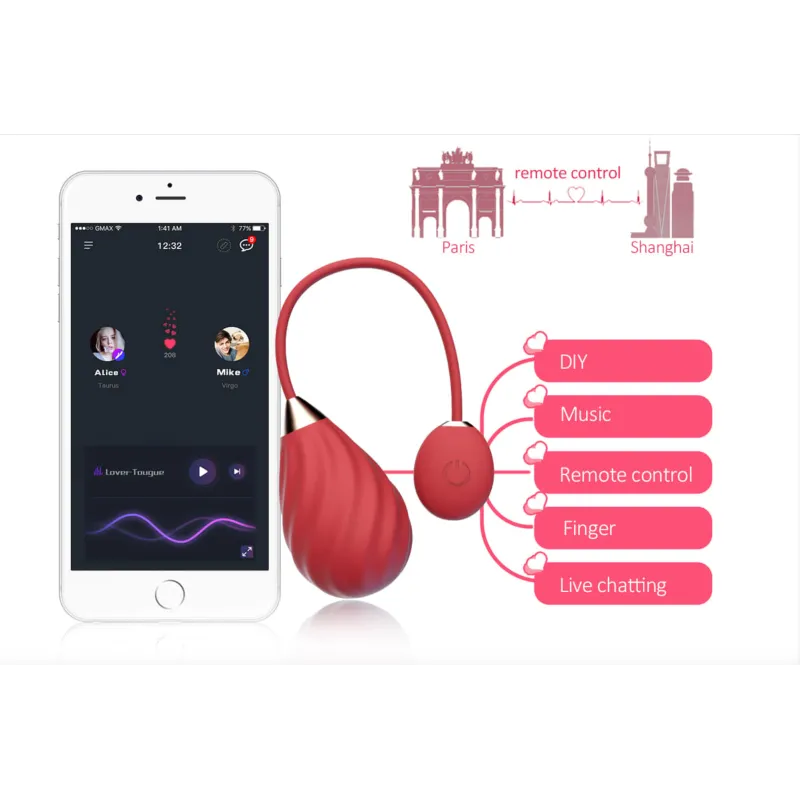 MAGIC Виброяйцо SUNDAE красное