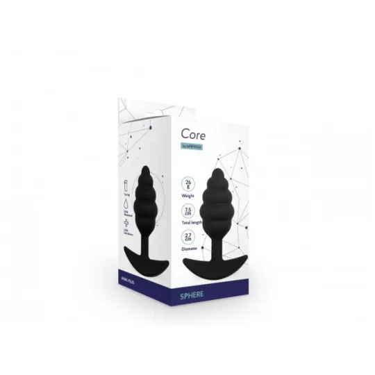 Анальная пробка Sphere, цвет черный, L
