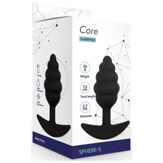 Анальная пробка Sphere, цвет черный, L