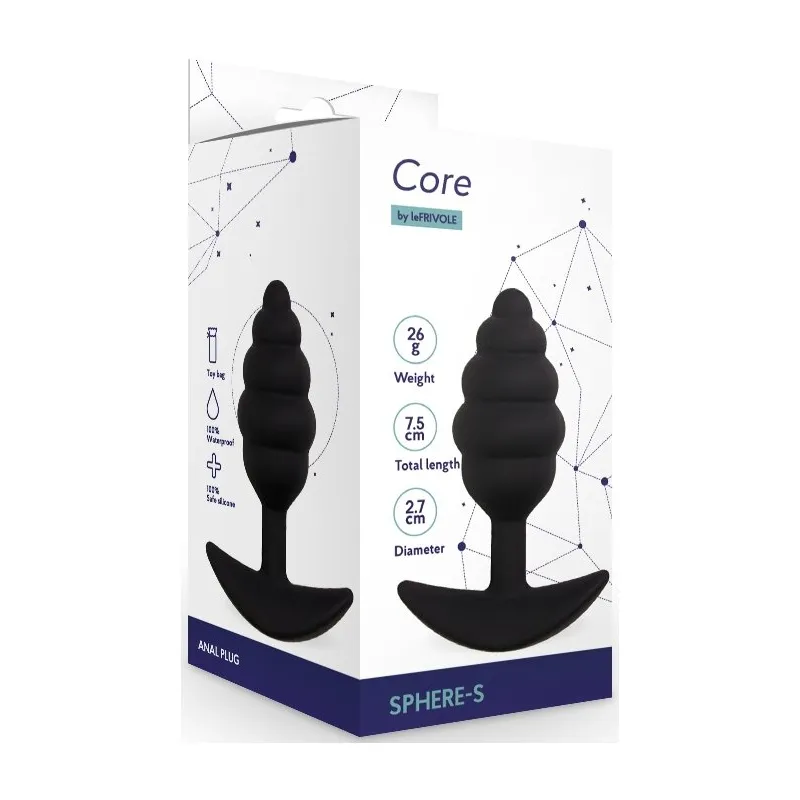 Анальная пробка Sphere, цвет черный, L