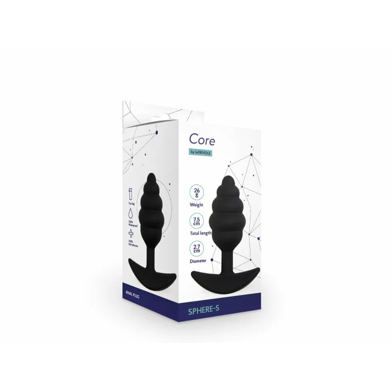 Анальная пробка Sphere, цвет черный, L