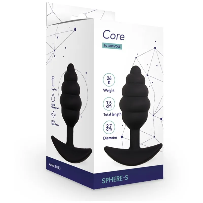 Анальная пробка Sphere, цвет черный, L