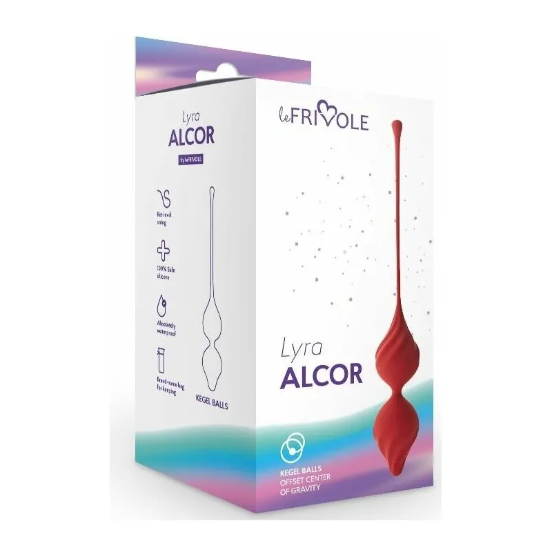 Вагинальные шарики Alcor, цвет бордовый