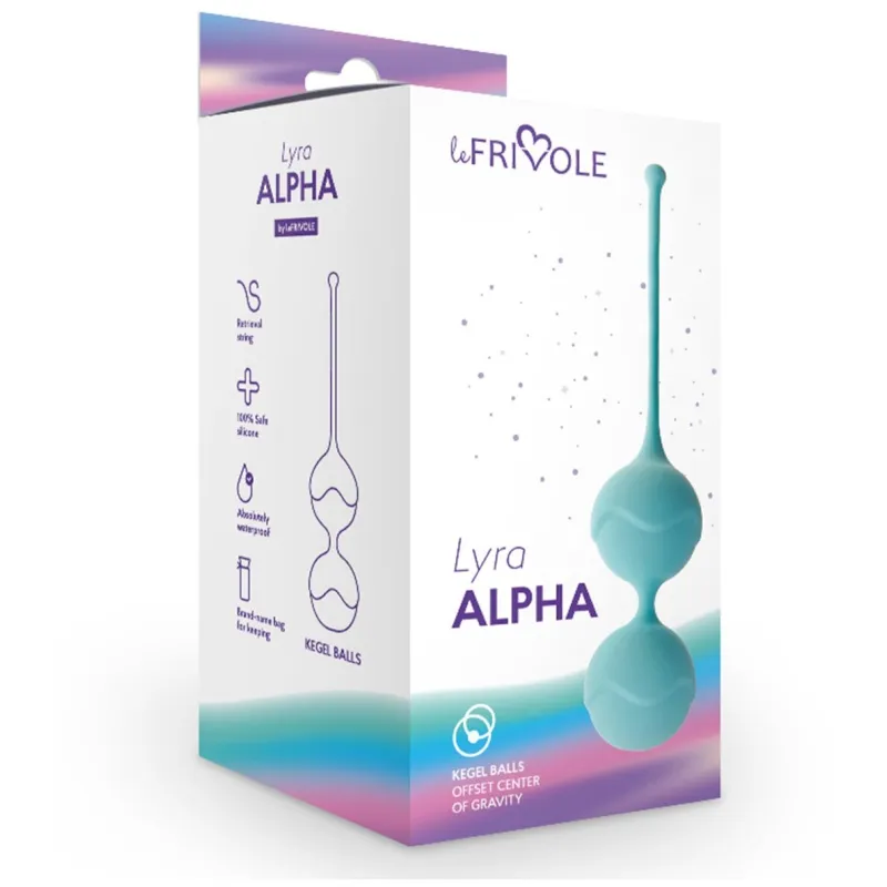 Вагинальные шарики Alpha, цвет аквамарин