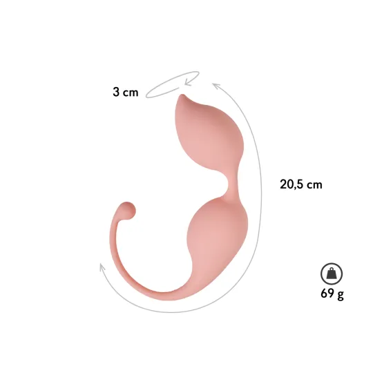 Вагинальные шарики Lota, цвет персиковый