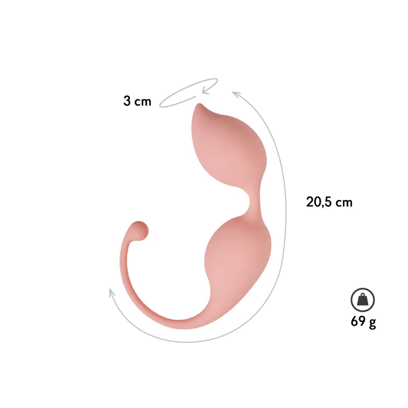 Вагинальные шарики Lota, цвет персиковый