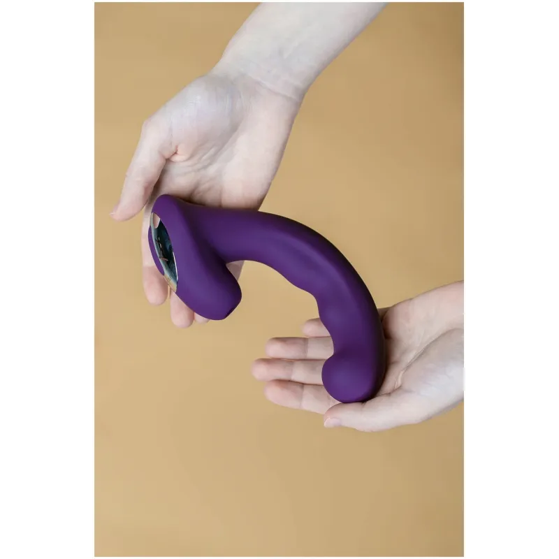 Вакуумный клиторальный стимулятор с отростком Phoenix, цвет Сливовый