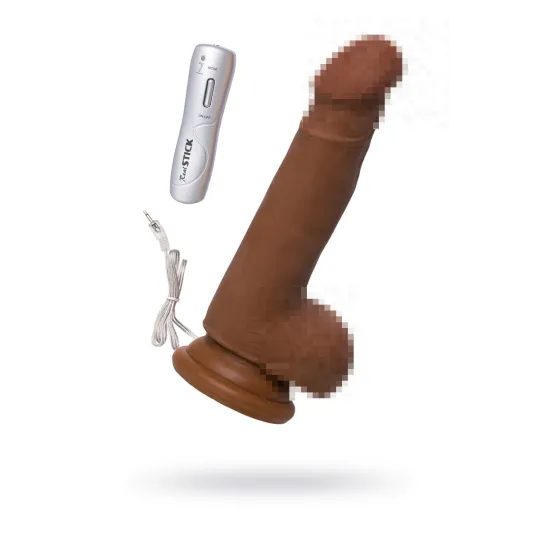 ВИБРАТОР TOYFA REALSTICK ELITE MULATTO, РЕАЛИСТИЧНЫЙ, НА ПРИСОСКЕ, МУЛАТ, 13 СМ.