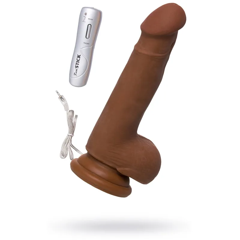 ВИБРАТОР TOYFA REALSTICK ELITE MULATTO, РЕАЛИСТИЧНЫЙ, НА ПРИСОСКЕ, МУЛАТ, 13 СМ.