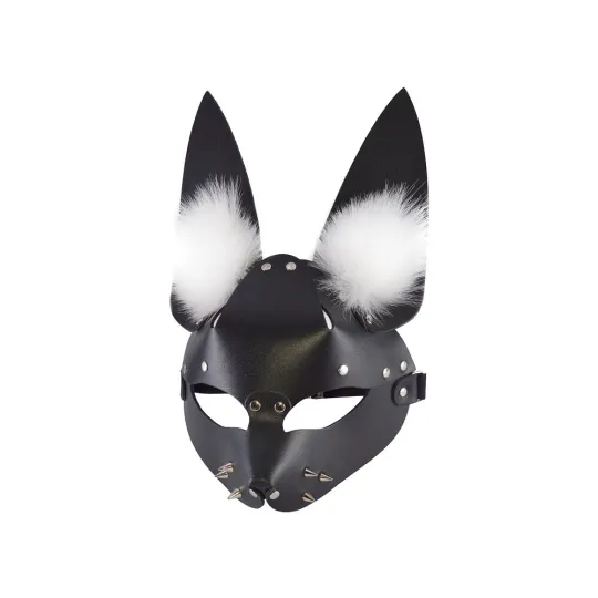 Маска Зайка с шипами и мехом