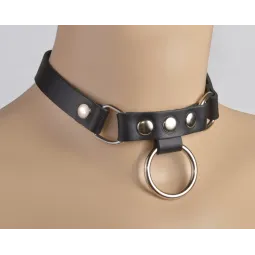 Чокер с клепками и кольцом,3368-1