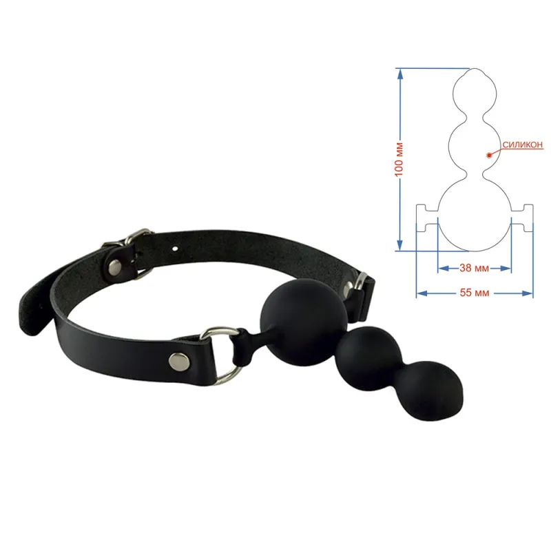 Кляп-буса силиконовый, с лаковыми вставками, 3199-1