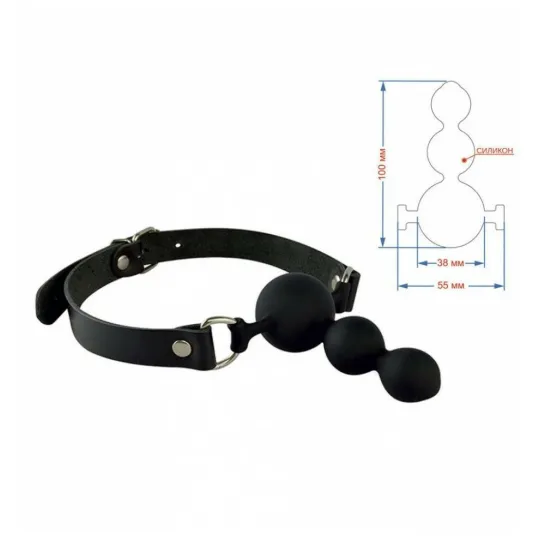 Кляп-буса силиконовый, с лаковыми вставками, 3199-1