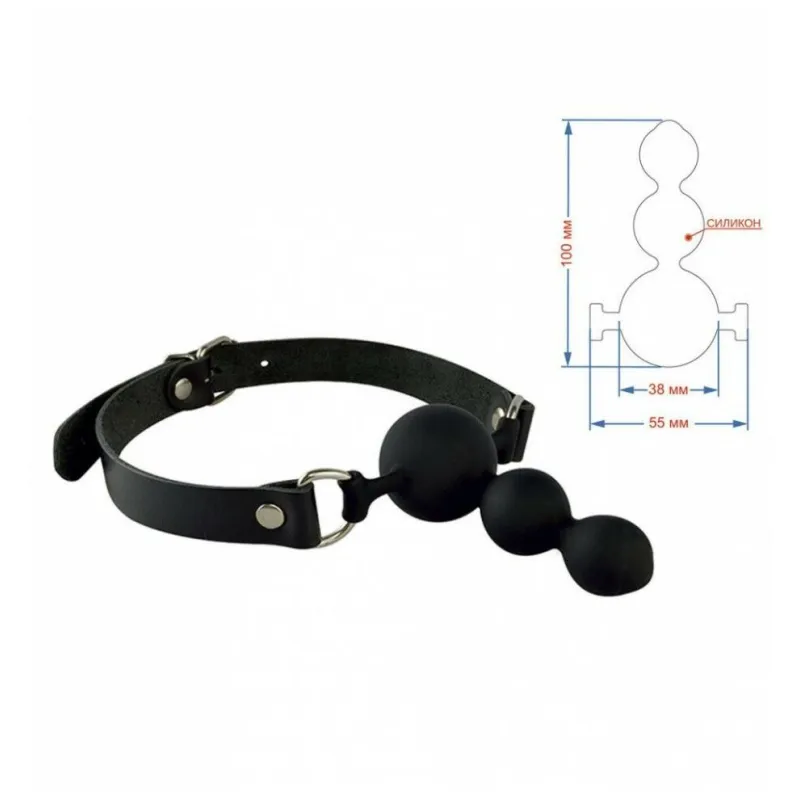 Кляп-буса силиконовый, с лаковыми вставками, 3199-1