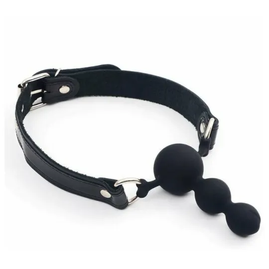 Кляп-буса силиконовый, с лаковыми вставками, 3199-1