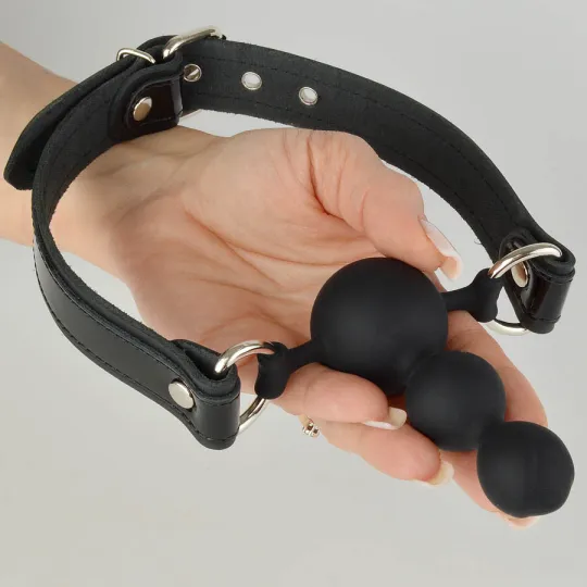 Кляп-буса силиконовый, с лаковыми вставками, 3199-1