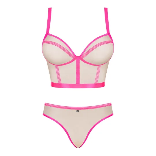Бюстгальтер и трусики "Nudelia" розовый