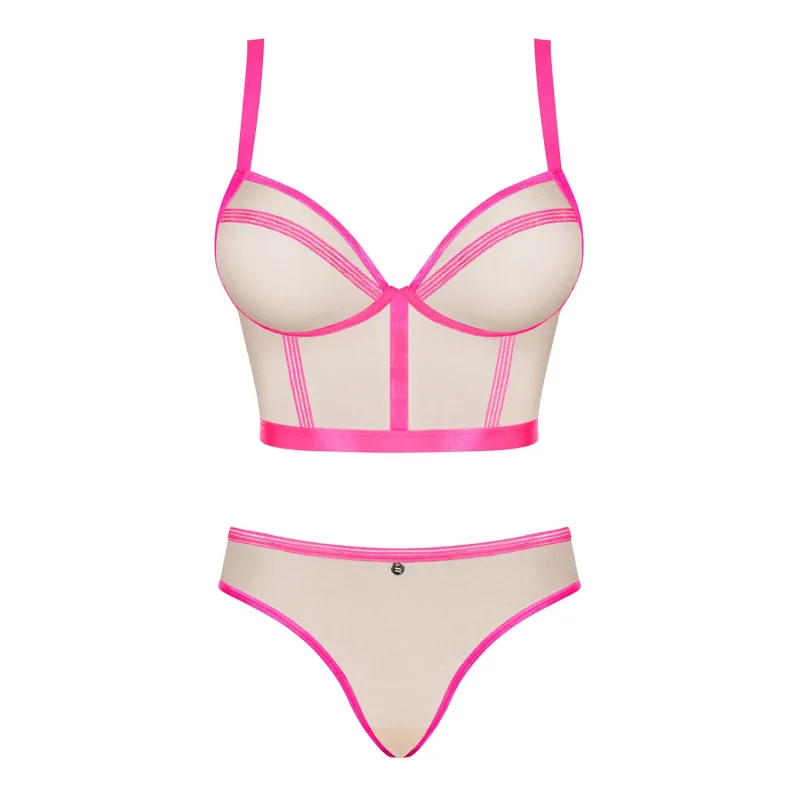 Бюстгальтер и трусики "Nudelia" розовый