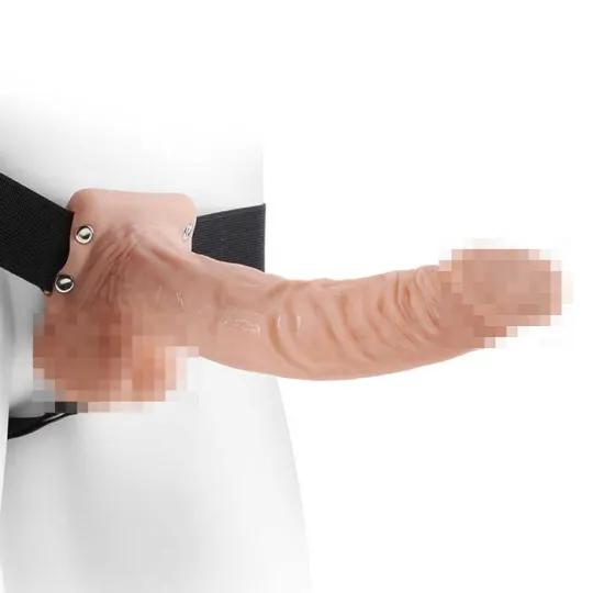 9 Hollow Strap-On with Balls Фаллопротез мужской полый