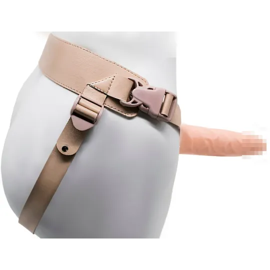 Фаллоимитатор поясной пустотелый с бандажом 741703