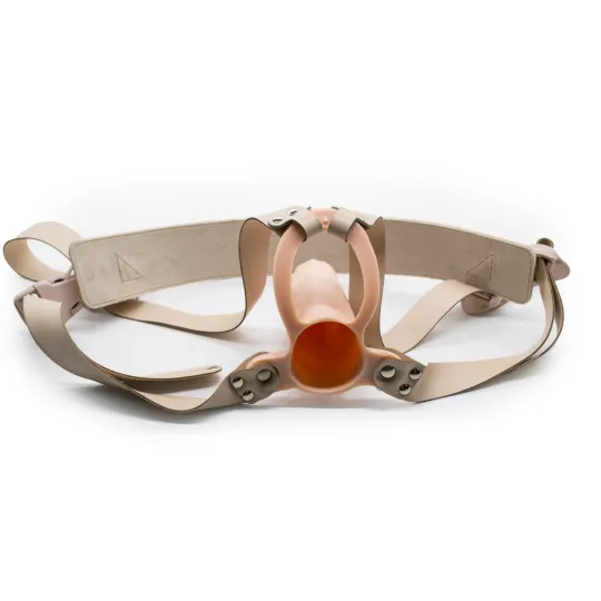 Фаллоимитатор поясной пустотелый с бандажом 741703