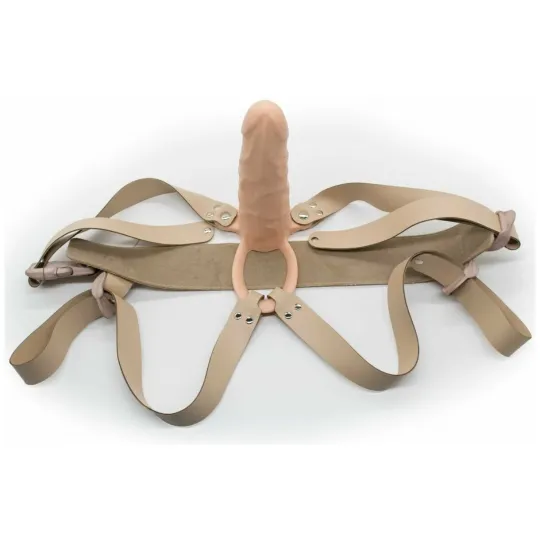 Фаллоимитатор поясной пустотелый с бандажом 741703