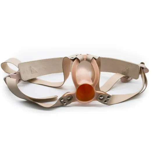 Фаллоимитатор поясной пустотелый с бандажом 741703