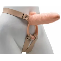 Фаллоимитатор поясной каркасный ( пустотелый ) с бандажом