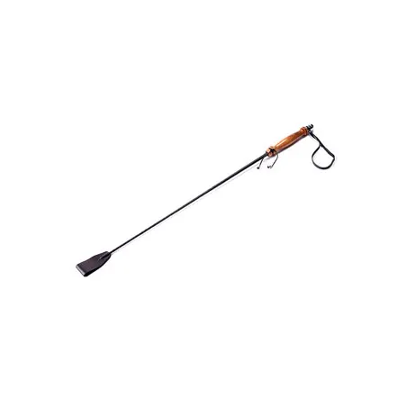 Стек с лакированной деревянной ручкой черный