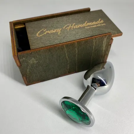 Анальная пробка с кристаллом (Зеленый)